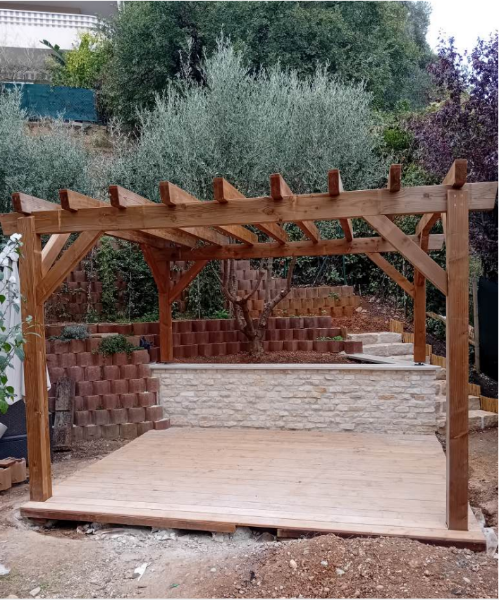 Pose de pergola